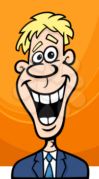 Royalty Free Clipart Image of a Happy Man