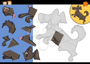Royalty Free Clipart Image of a Jigsaw for a Dog