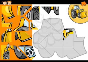 Royalty Free Clipart Image of a Bulldozer Puzzle