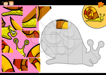 Royalty Free Clipart Image of a Snail Puzzle