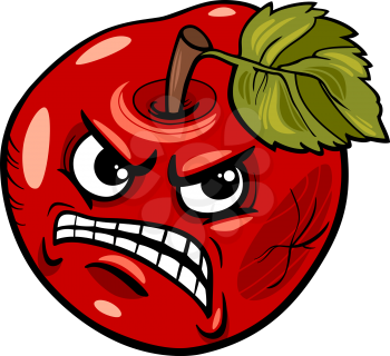 Cartoon Humor Concept Illustration of Bad Apple Saying or Proverb