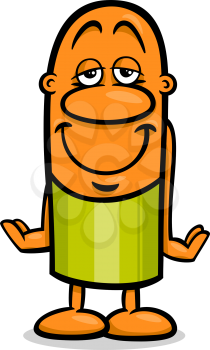 Cartoon Illustration of Funny Accepted Guy Character