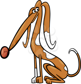Cartoon Illustration of Cute Spotted Dog Pet