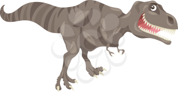 Cartoon Illustration of Tyrannosaurus Dinosaur Prehistoric Reptile Species