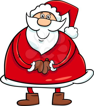 Cartoon Illustration of Santa Claus Christmas Character