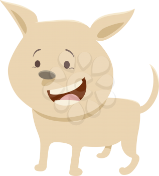 Cartoon Illustration of Funny Dog or Puppy Animal Character