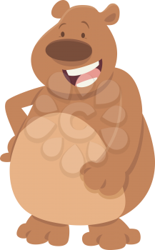 Cartoon Illustration of Cute Bear Animal Comics Character