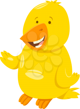 Cartoon Illustration of Canary Bird Funny Animal Character