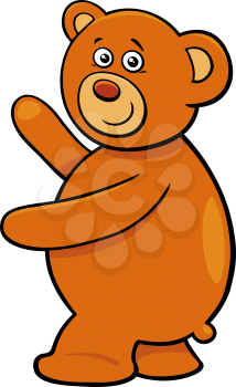 Cartoon Illustration of Cute Teddy Bear Character
