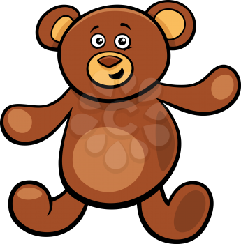 Cartoon Illustration of Cute Teddy Bear Toy Character