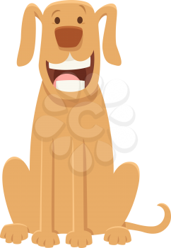 Cartoon Illustration of Happy Large Dog or Great Dane Animal Character