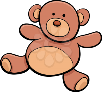 Cartoon Illustration of Teddy Bear Toy Clip Art