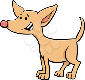 Cartoon Illustration of Funny Puppy or Dog Animal Character