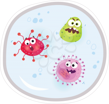 Royalty Free Clipart Image of Germs