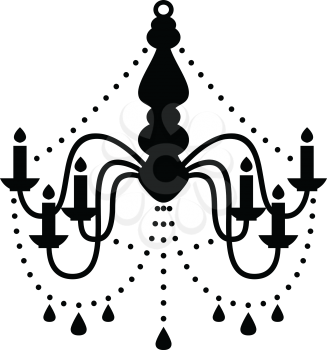 Royalty Free Clipart Image of a Chandelier