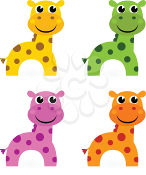 Royalty Free Clipart Image of Toy Giraffes