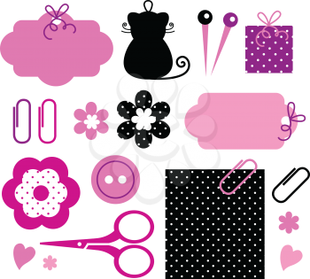 Royalty Free Clipart Image of Fashion Items