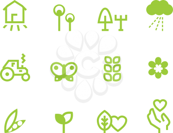 Royalty Free Clipart Image of Farming Icons