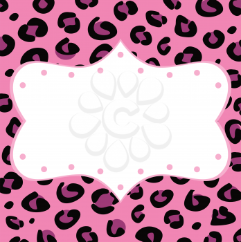 Royalty Free Clipart Image of a Leopard Frame