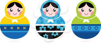 Royalty Free Clipart Image of Nesting Dolls