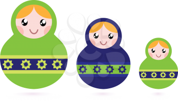 Royalty Free Clipart Image of Nesting Dolls