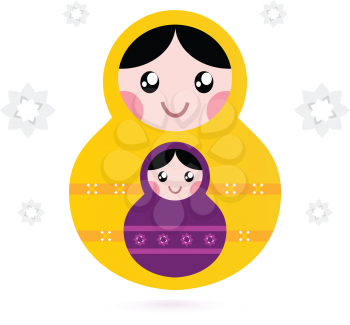 Royalty Free Clipart Image of a Nesting Doll