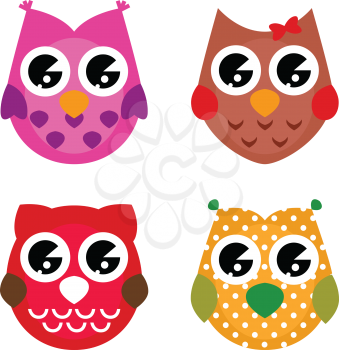 Royalty Free Clipart Image of Owls