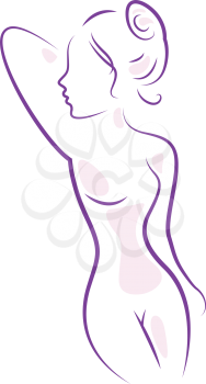 Royalty Free Clipart Image of a Nude
