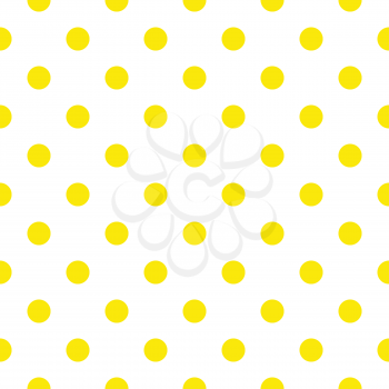 Fabric with yellow fresh dots. Retro vector background or pattern