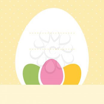 Easter background for your text in pastel colors. Vector