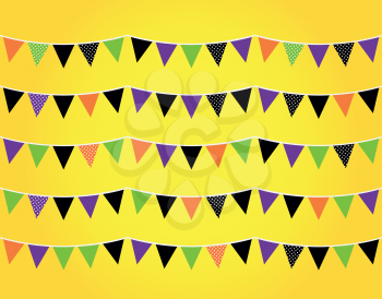 Colorful halloween bunting for your event! Vector