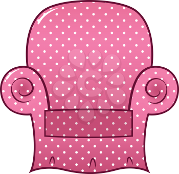 Style chic pink chair icon. Vector Illustration