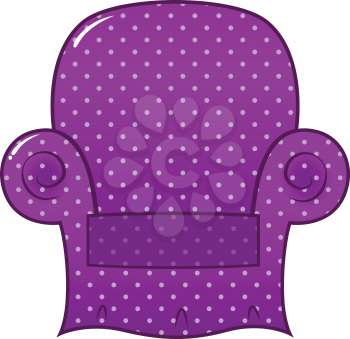 Style chic purple chair icon. Vector Illustration