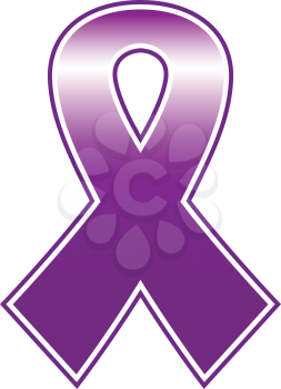 Purple vector ribbon isolated on white