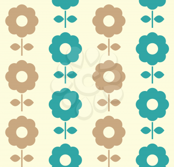 Floral seamless pattern with flowers. Vector