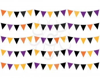 Royalty Free Clipart Image of Pennants