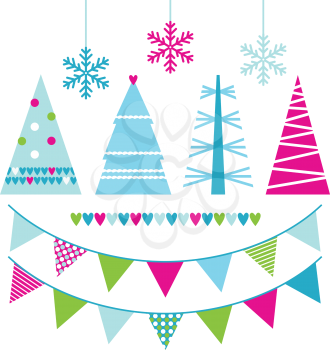 Royalty Free Clipart Image of Christmas Elements
