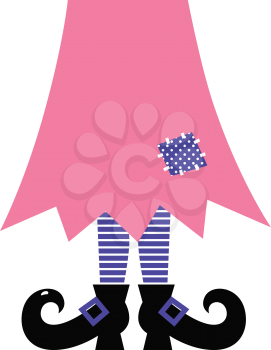 Royalty Free Clipart Image of a Witch's Legs