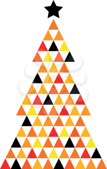 Royalty Free Clipart Image of a Triangle Tree
