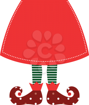 Royalty Free Clipart Image of Elf Legs