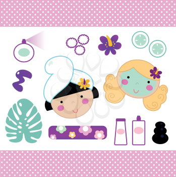 Beauty and spa design elements collection. Vector