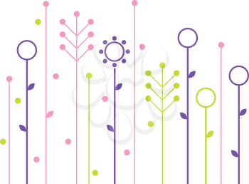 Beautiful colorful flowers. Vector Illustration
