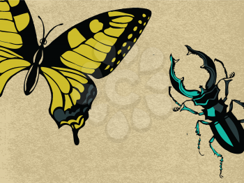 Royalty Free Clipart Image of a Bug Background