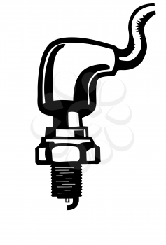 Royalty Free Clipart Image of a Spark Plug