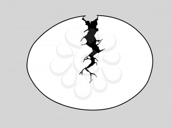 Royalty Free Clipart Image of a Cracked Egg