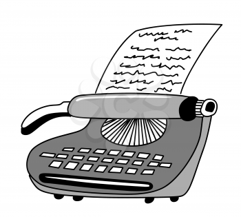 Royalty Free Clipart Image of a Typewriter