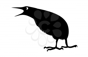 Royalty Free Clipart Image of a Bittern Silhouette