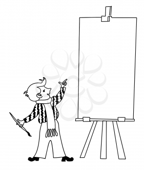 Royalty Free Clipart Image of an Artist