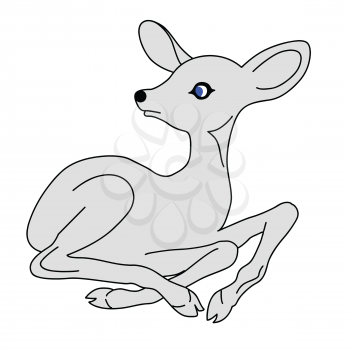 Royalty Free Clipart Image of a Small Deer
