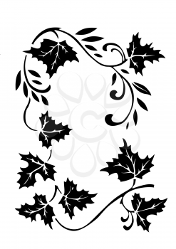 Royalty Free Clipart Image of Ornate Leaf Design